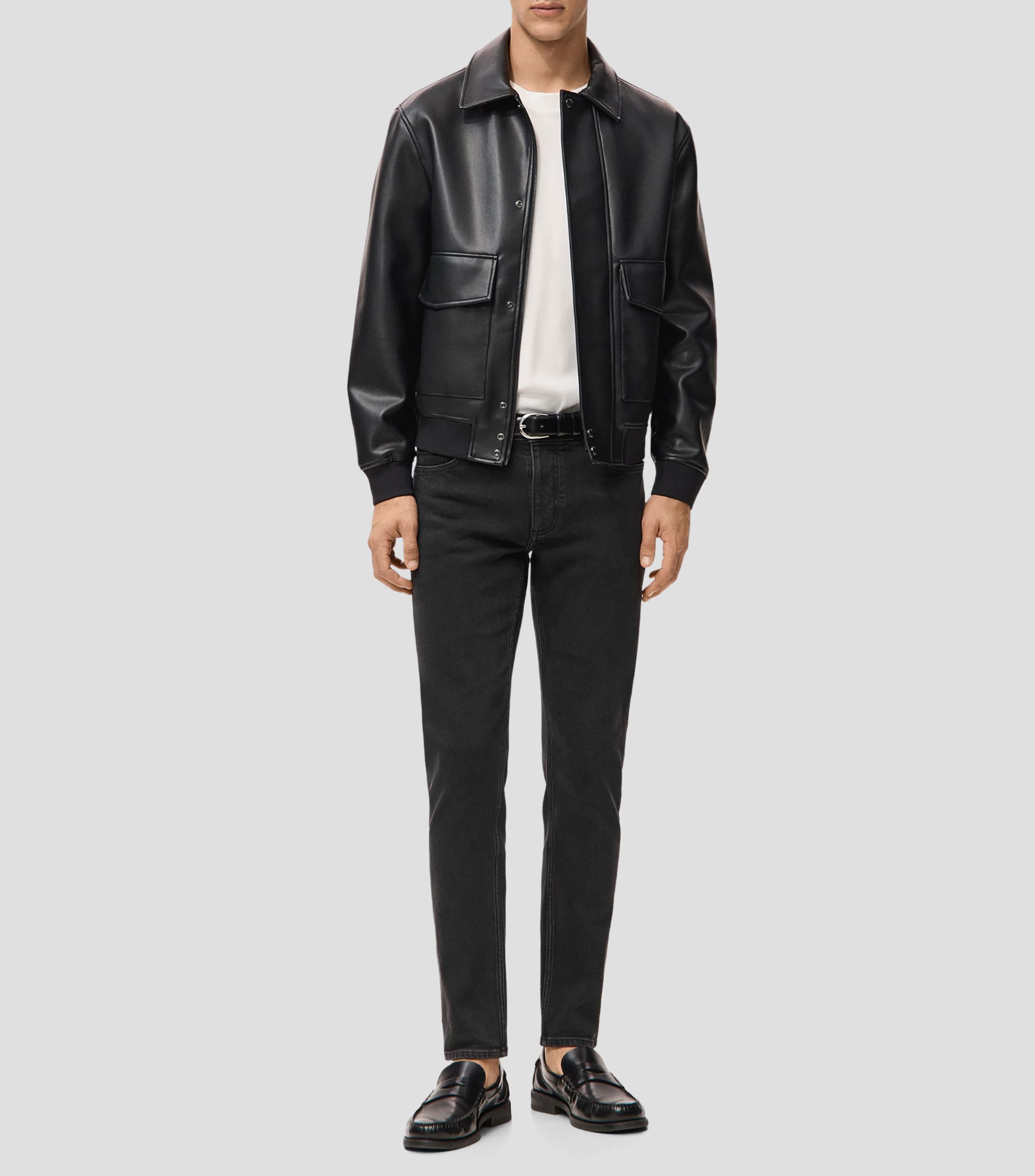 Jeans slim liso Hombre